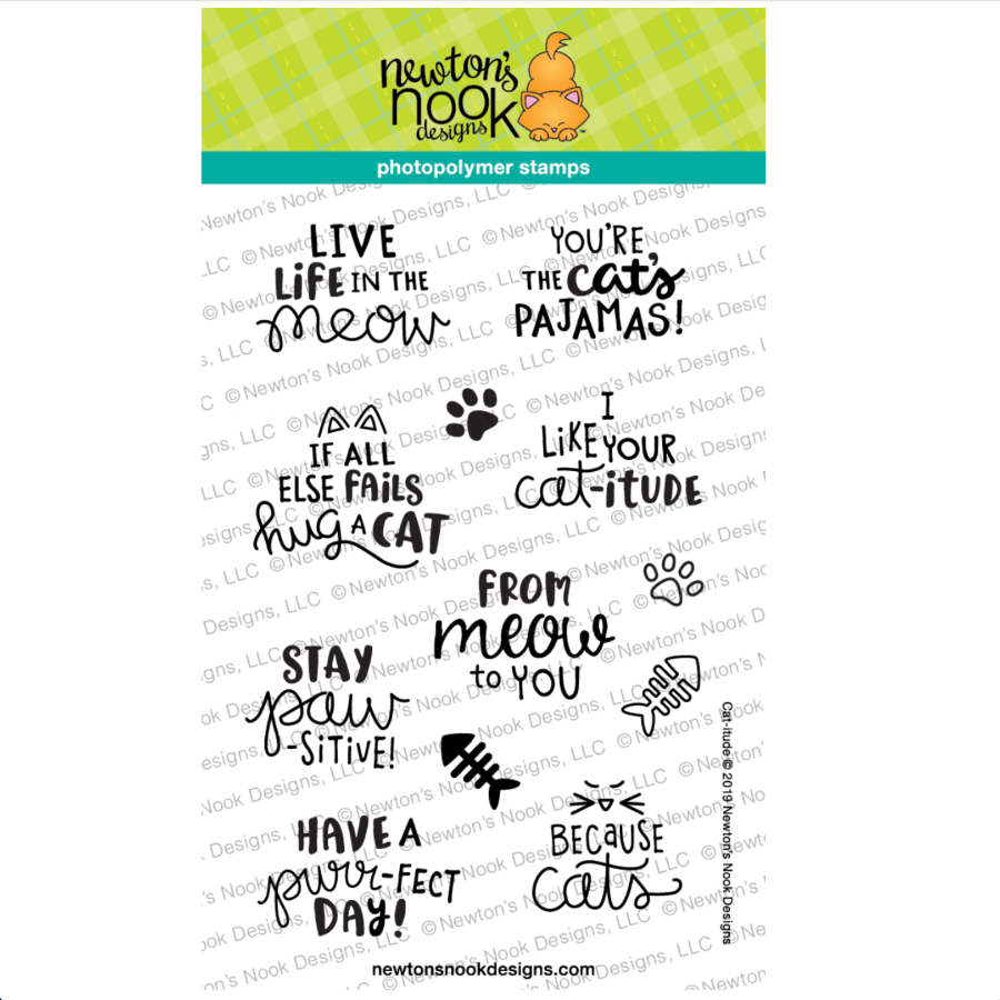 Newton's Nook Designs Cat-itude Clear Stamps nn1906s04