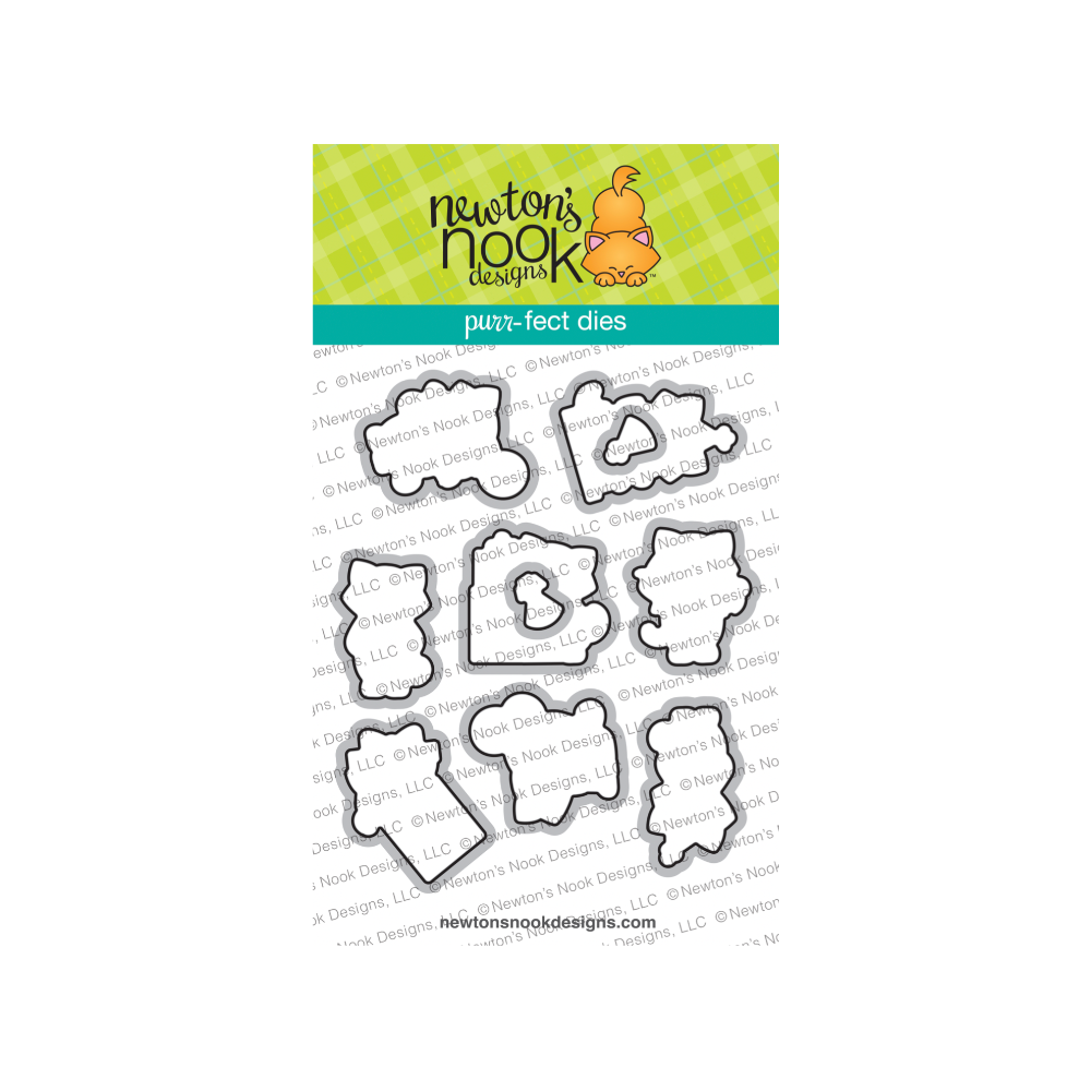 Newton's Nook Designs Cat Birthday Party Clear Stamp and Die Set product image 