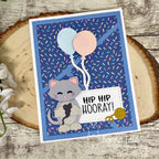 Newton's Nook Designs Cat Builder Dies nn2608d01 balloons confetti card