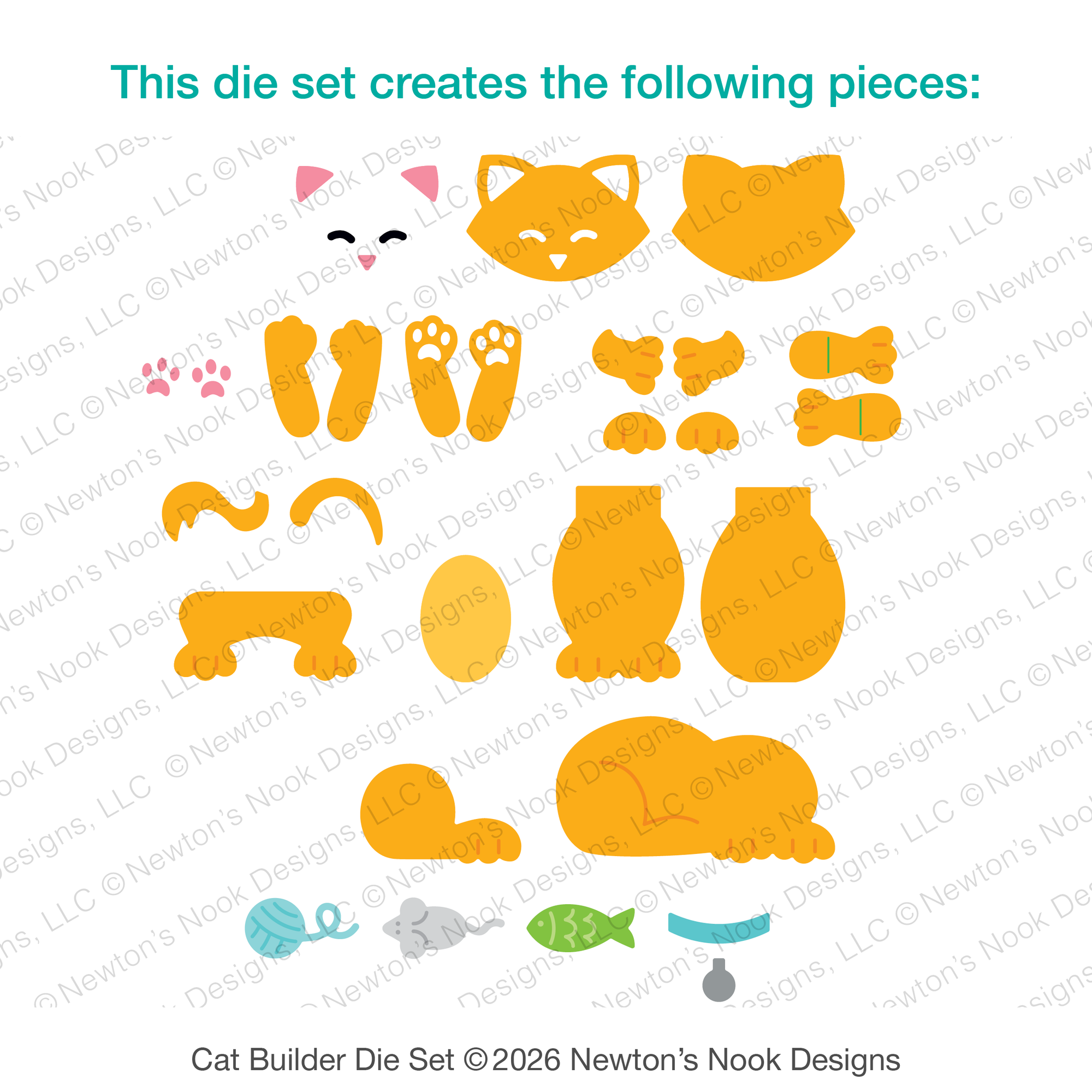 Newton's Nook Designs Cat Builder Dies nn2608d01 contents in package