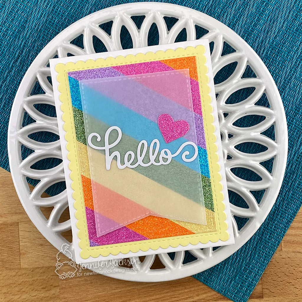 Newton's Nook Designs Cheerful Brights 6x6 inch Glitter Paper Pack nn2502p01 heart