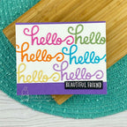 Newton's Nook Designs Cheerful Brights 6x6 inch Glitter Paper Pack nn2502p01 hello