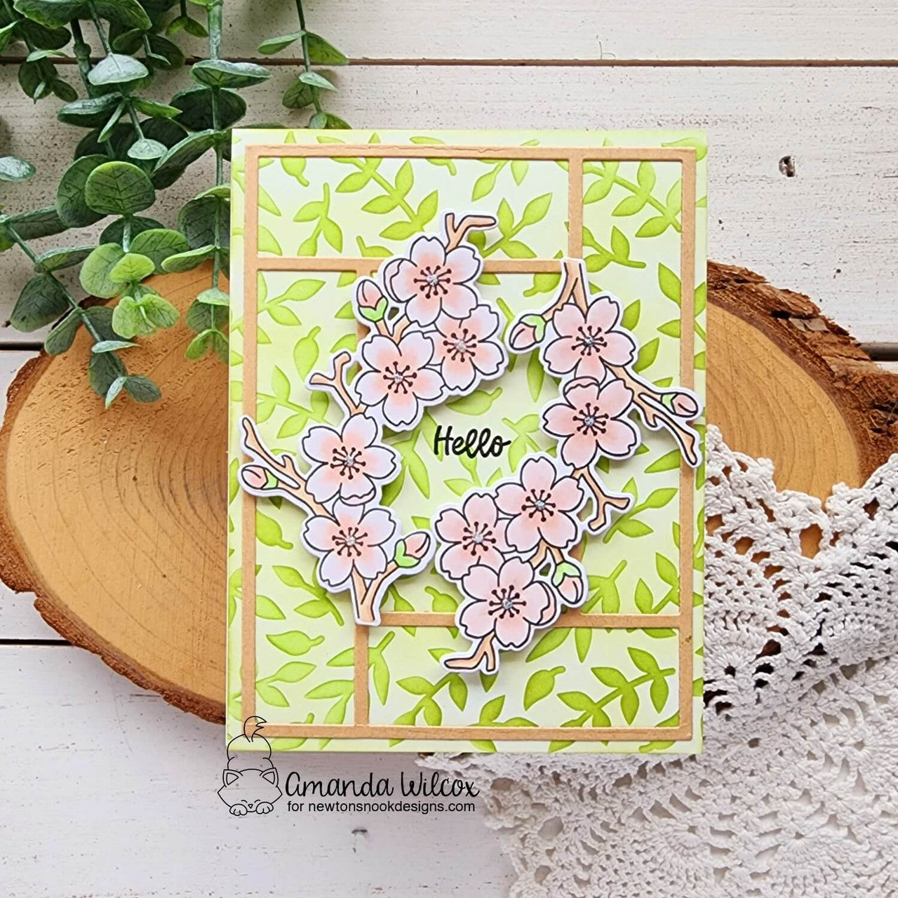 Newton's Nook Designs Cherry Blossom Dies nn2404d03 hello