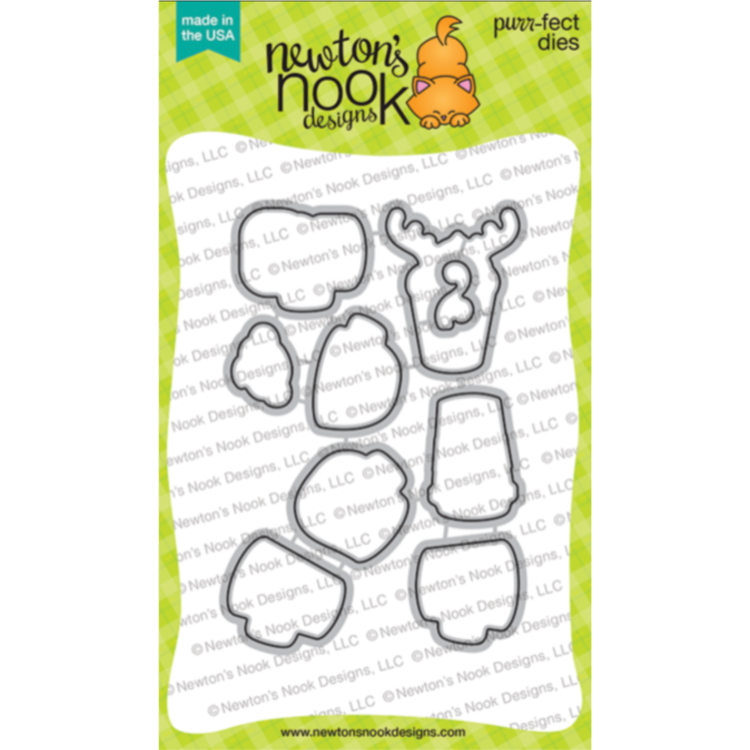Newton's Nook Designs Christmas Coffees Clear Stamp and Die Set product image 2