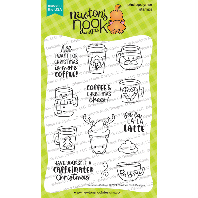 Newton's Nook Designs Christmas Coffees Clear Stamps nn2410s02