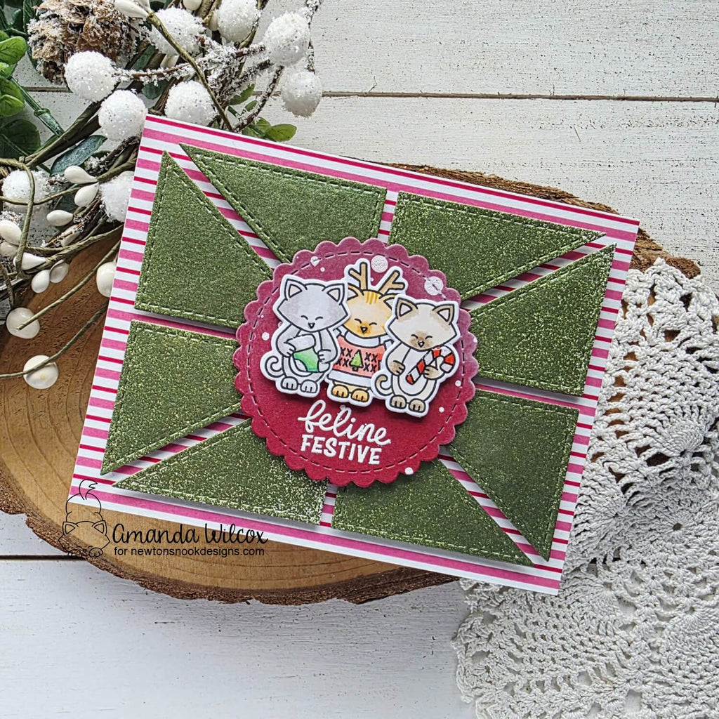 Newton's Nook Designs Christmas Time Cats Clear Stamps nn2510s01 festive