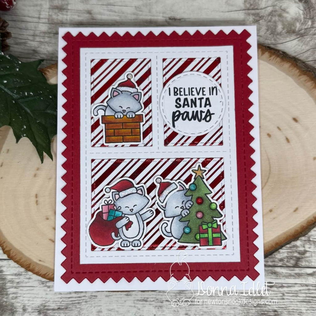 Newton's Nook Designs Christmas Time Cats Clear Stamps nn2510s01 presents