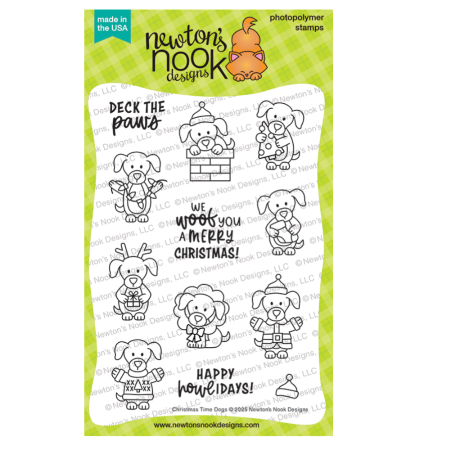 Newton's Nook Designs Christmas Time Dogs Clear Stamps nn2510s02