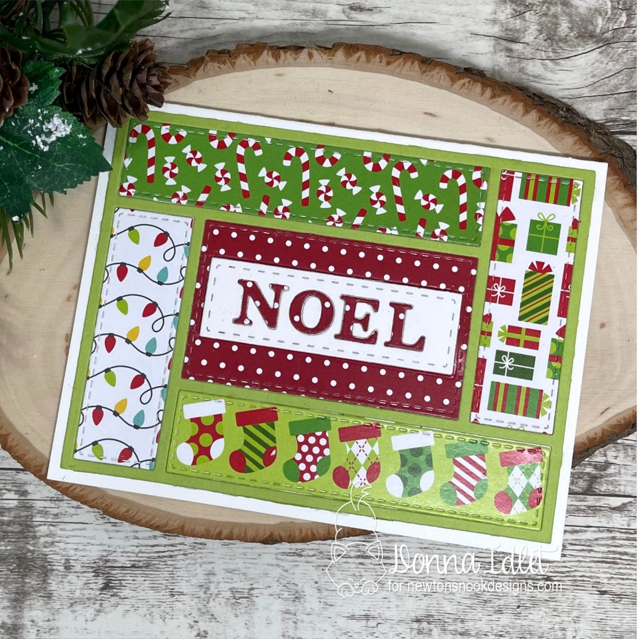 Newton's Nook Designs Christmas Word Trio Dies nn2410d08 candy cane