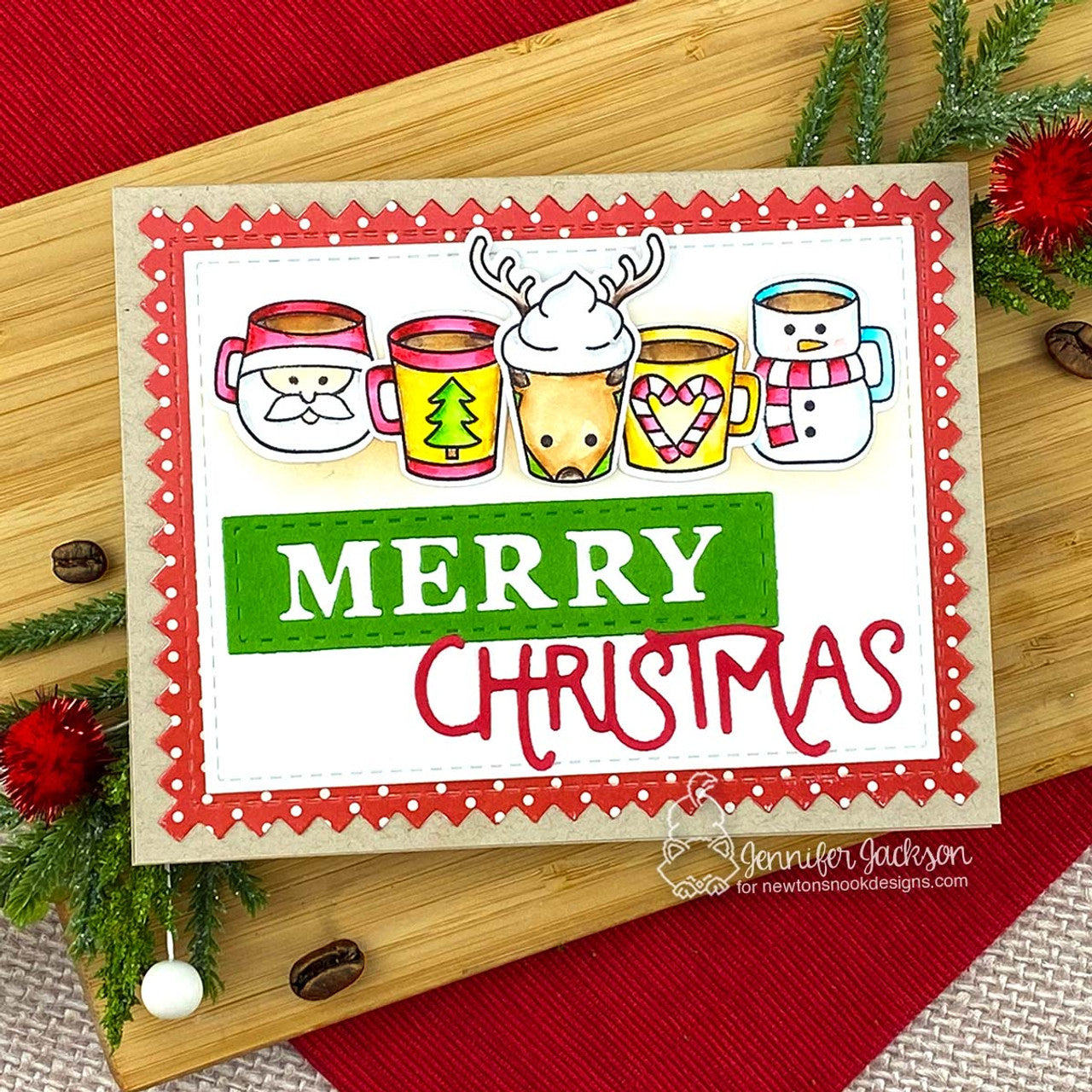 Newton's Nook Designs Christmas Word Trio Dies nn2410d08 cups