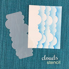 Newton's Nook Designs Clouds Stencil nn1907t05 example