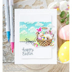 Newton's Nook Designs Cloudy Sky Stencil nn1802t01 happy easter