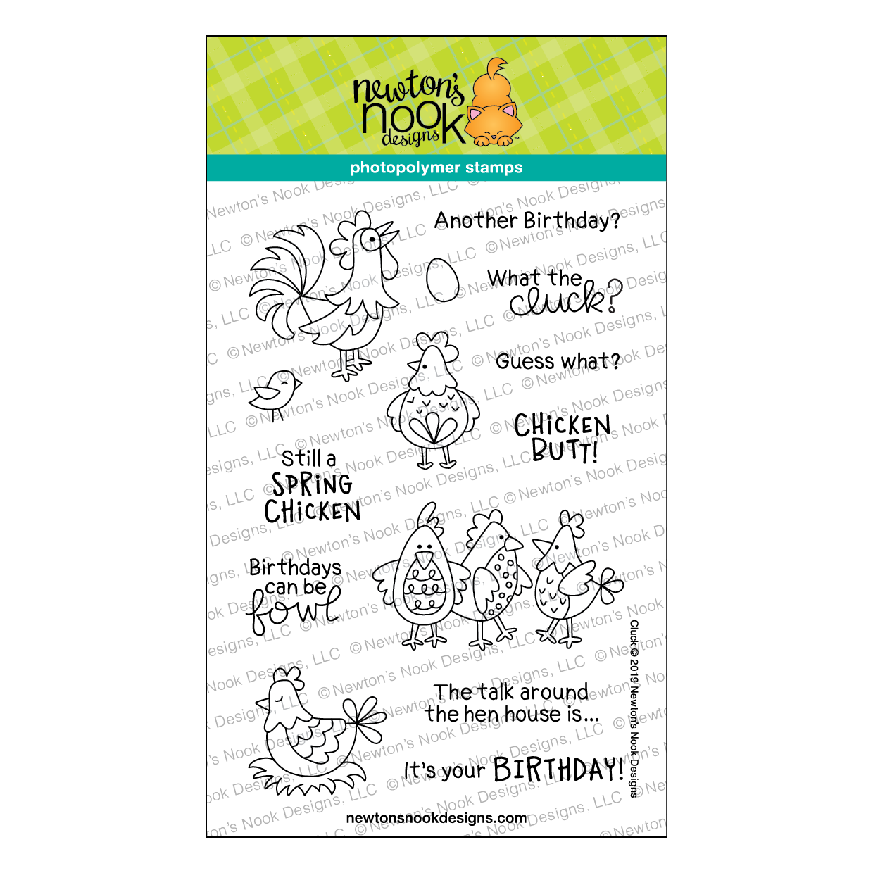 Newton's Nook Designs Cluck Clear Stamps nn1904s02 1