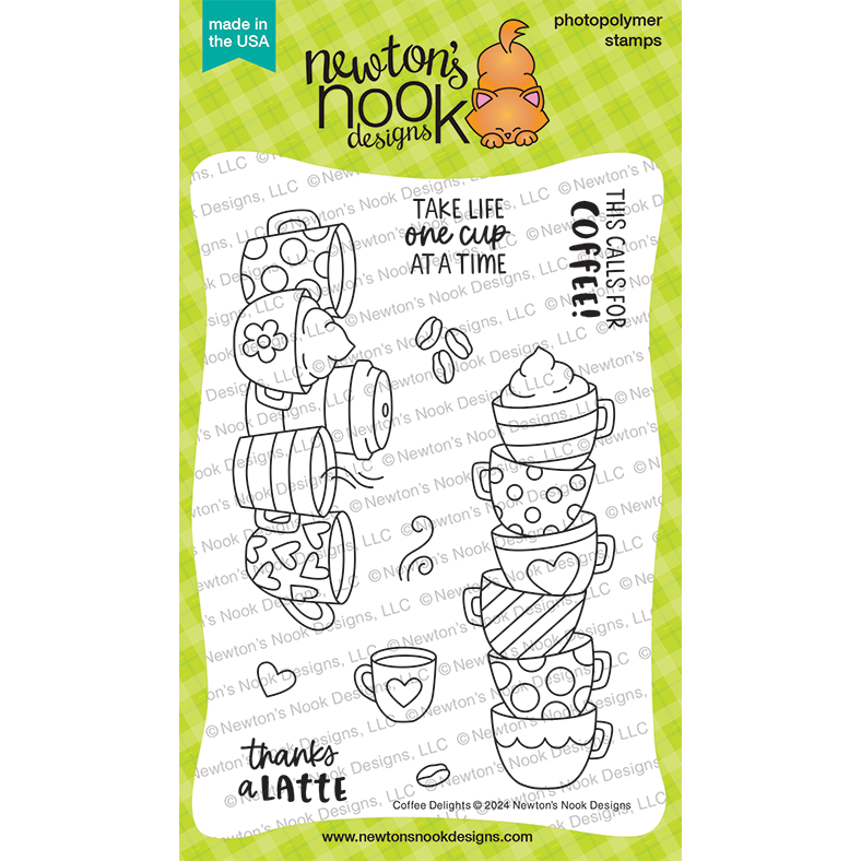 Newton's Nook Designs Coffee Delights Clear Stamps nn2411s01