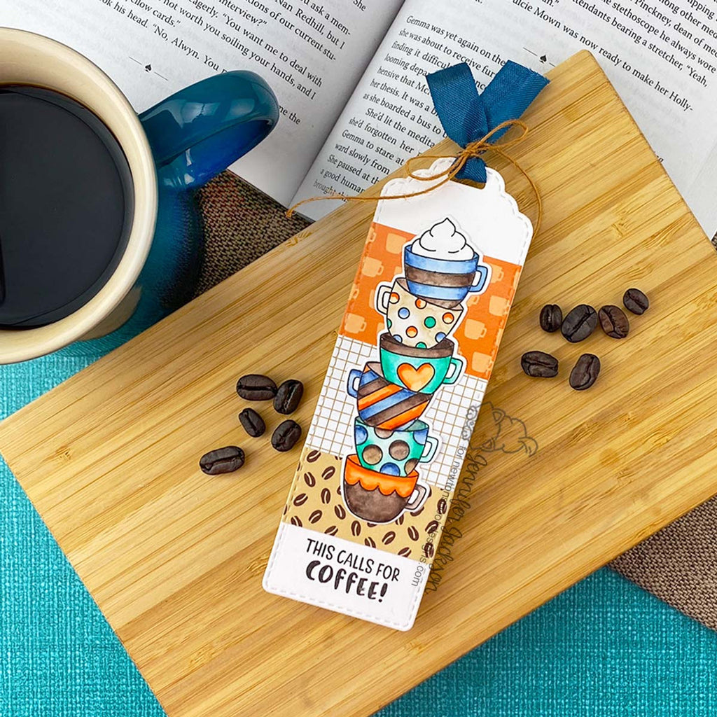 Newton's Nook Designs Coffee Delights Clear Stamps nn2411s01 bookmark