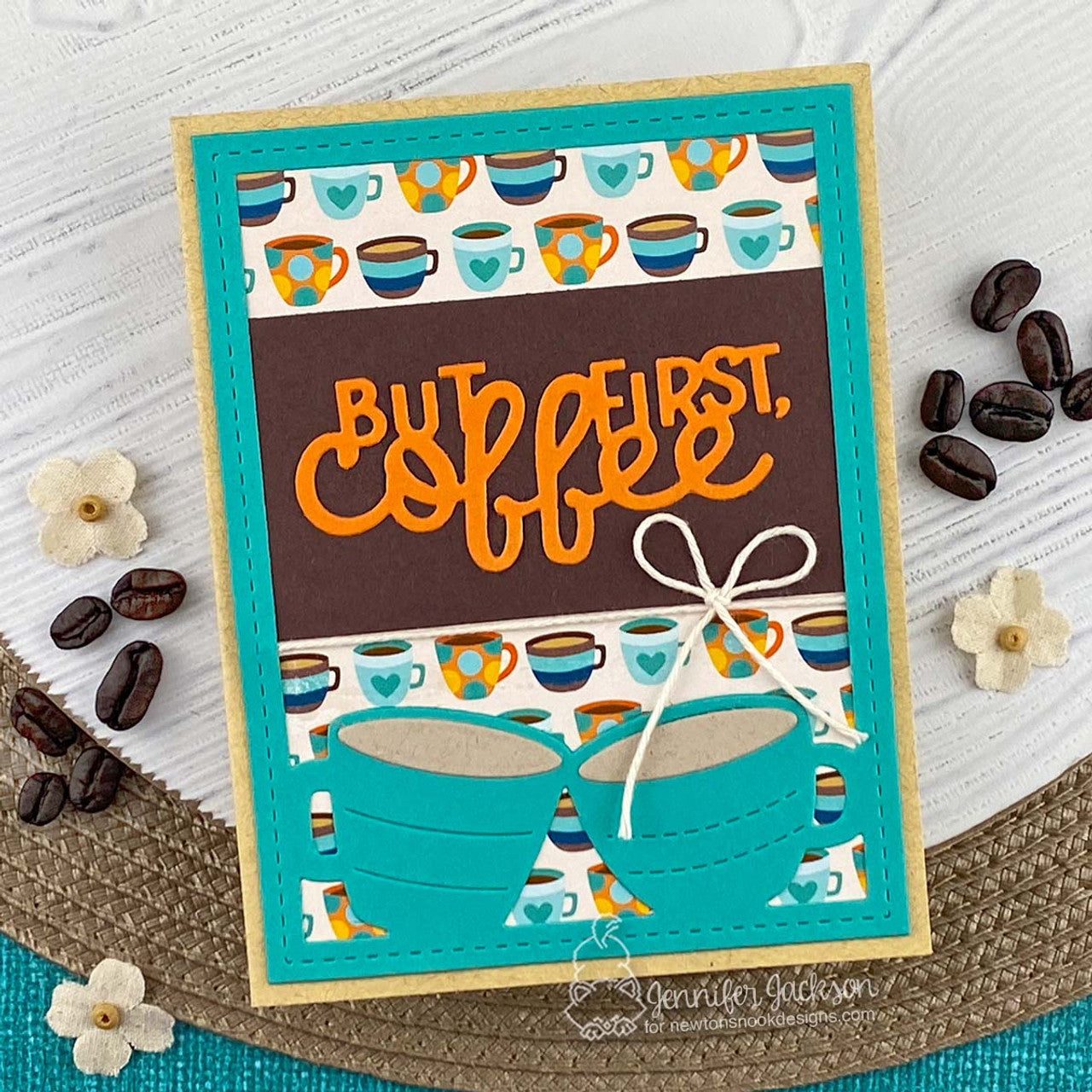 Newton's Nook Designs Coffee Frame Dies nn2411d02 cups