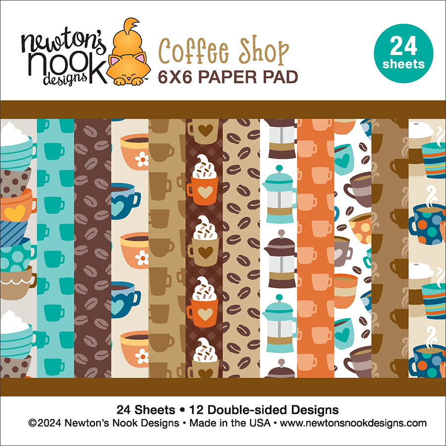Newton's Nook Designs Coffee Shop 6 x 6 inch Paper Pad nn2411p01