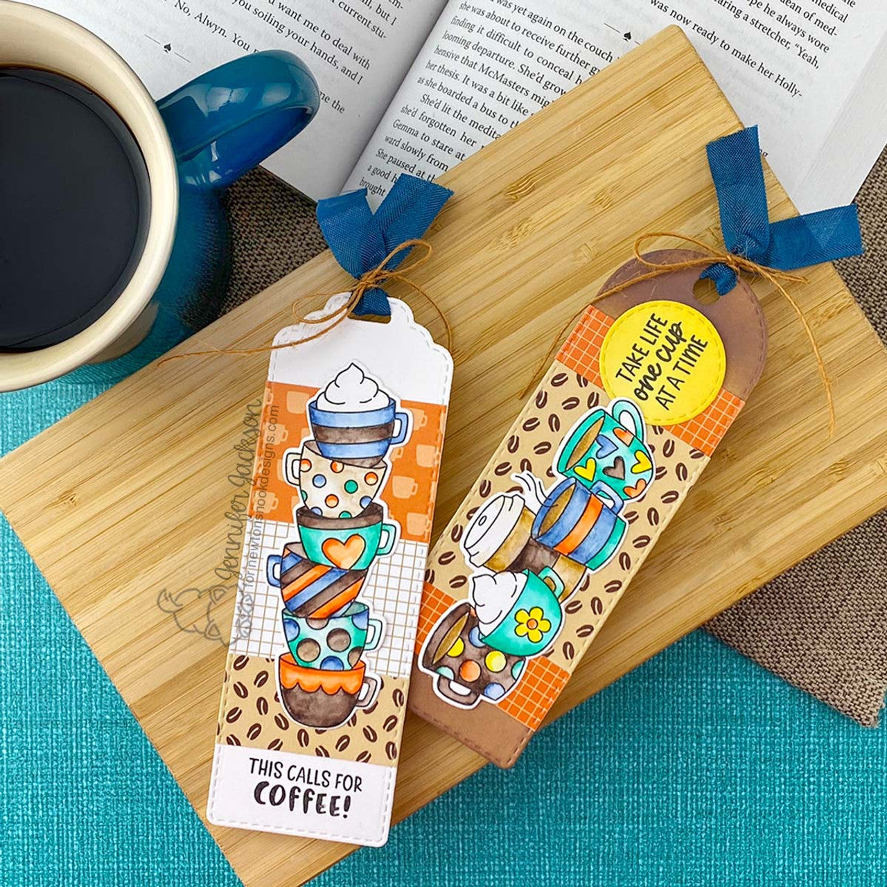 Newton's Nook Designs Coffee Shop 6 x 6 inch Paper Pad nn2411p01 bookmarks