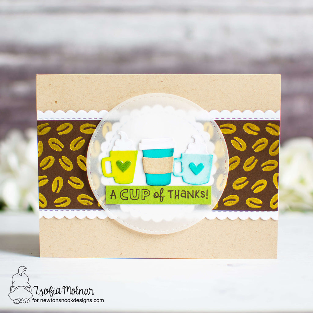 Newton's Nook Designs Coffee Silhouettes Dies nn2311d04 thanks