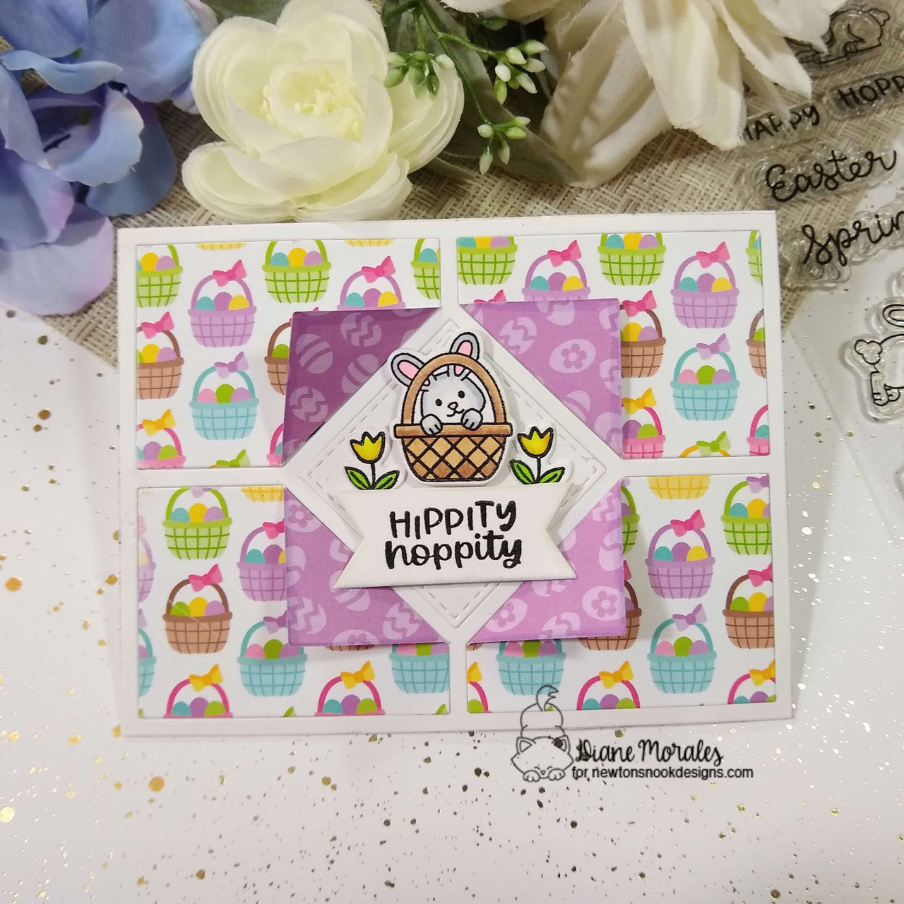 Newton's Nook Designs Corner Flip Dies nn2602d05 easter baskets