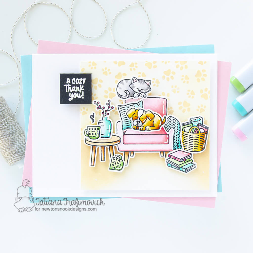 Newton's Nook Designs Cozy Home Clear Stamps nn2311s03 thank you