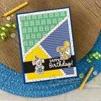 Newton's Nook Designs Dog Birthday Party Clear Stamps nn2507s02 stripes