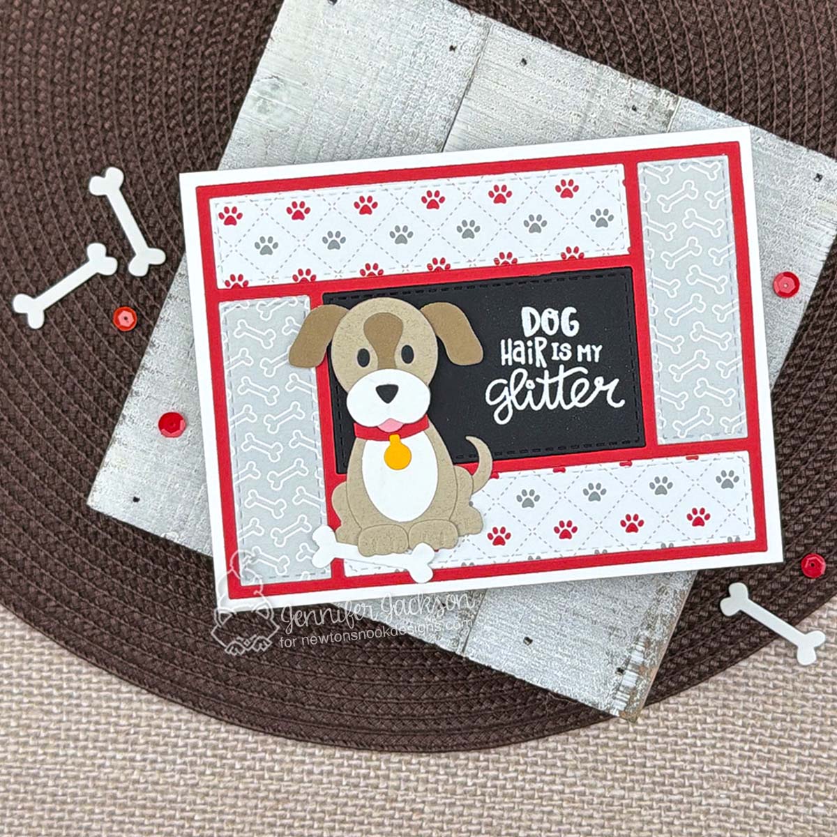 Newton's Nook Designs Dog Builder Dies nn2608d02 dog bones card