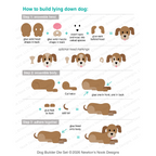 Newton's Nook Designs Dog Builder Dies nn2608d02 lying down dog guide