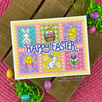 Newton's Nook Designs Easter Postage Sampler Clear Stamp and Die Set blocks