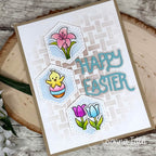 Newton's Nook Designs Easter Postage Sampler Clear Stamp and Die Set hex
