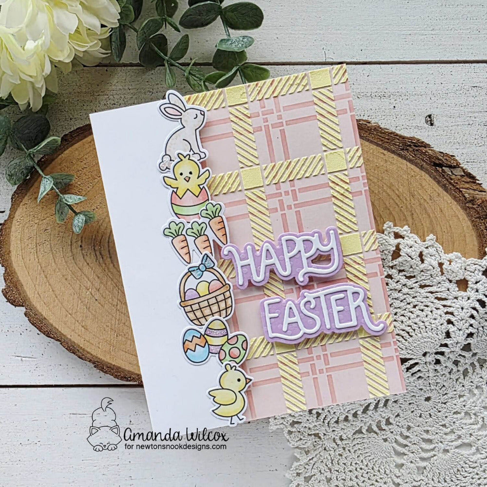 Newton's Nook Designs Easter Postage Sampler Dies nn2503d02 plaid