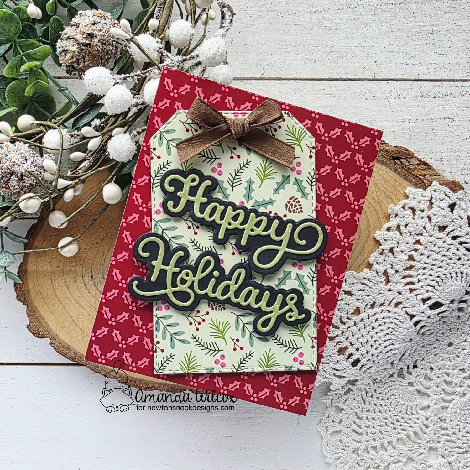 Newton's Nook Designs Essential Tags Dies nn2510d03 happy holidays