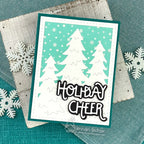 Newton's Nook Designs Evergreens Frame Die nn2410d05 holiday cheer