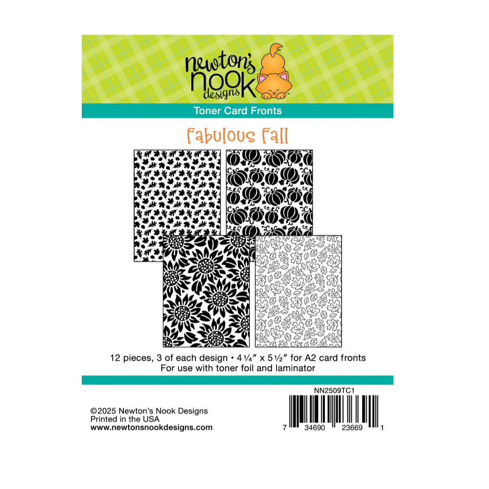 Newton's Nook Designs Fabulous Fall Toner Card Front Pack nn2509tc1