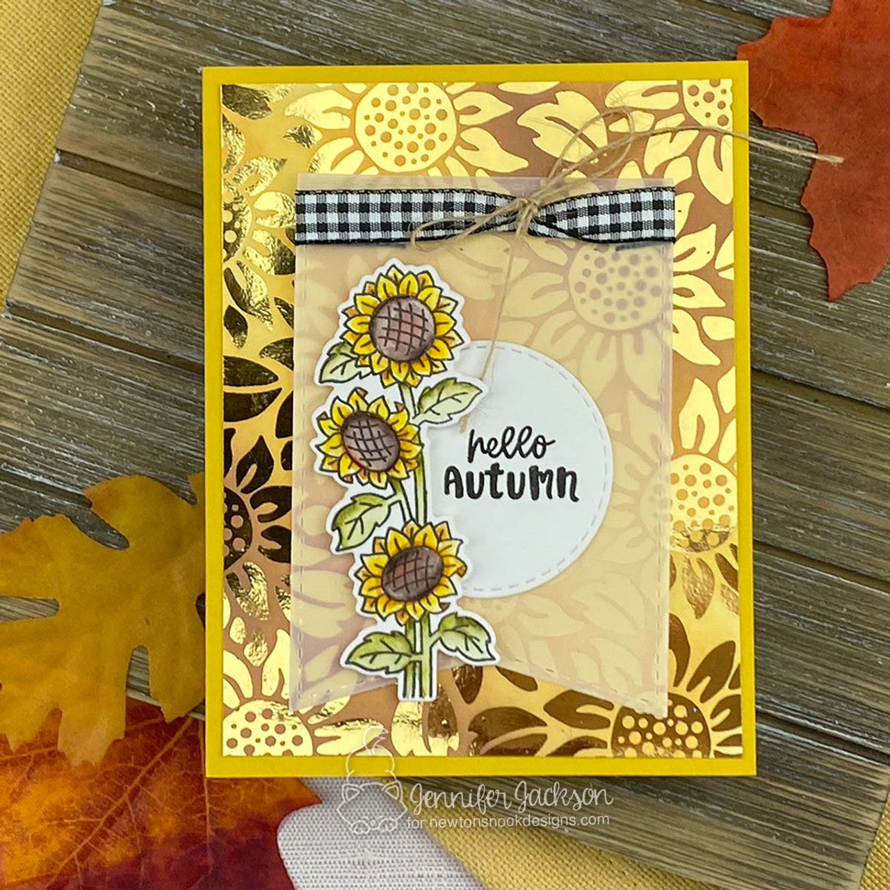 Newton's Nook Designs Fabulous Fall Toner Card Front Pack nn2509tc1 sunflowers