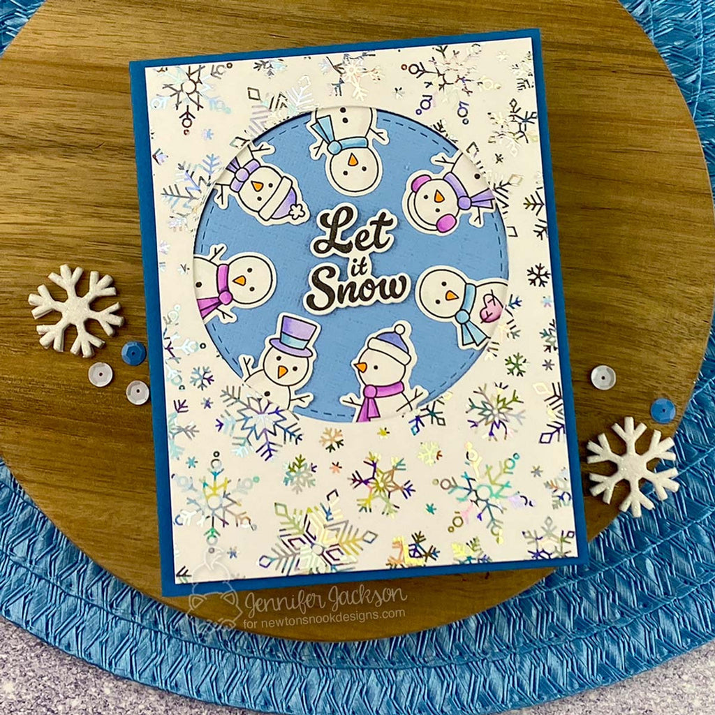 Newton's Nook Designs Falling Snow Toner Card Fronts nn2511tc1 snow
