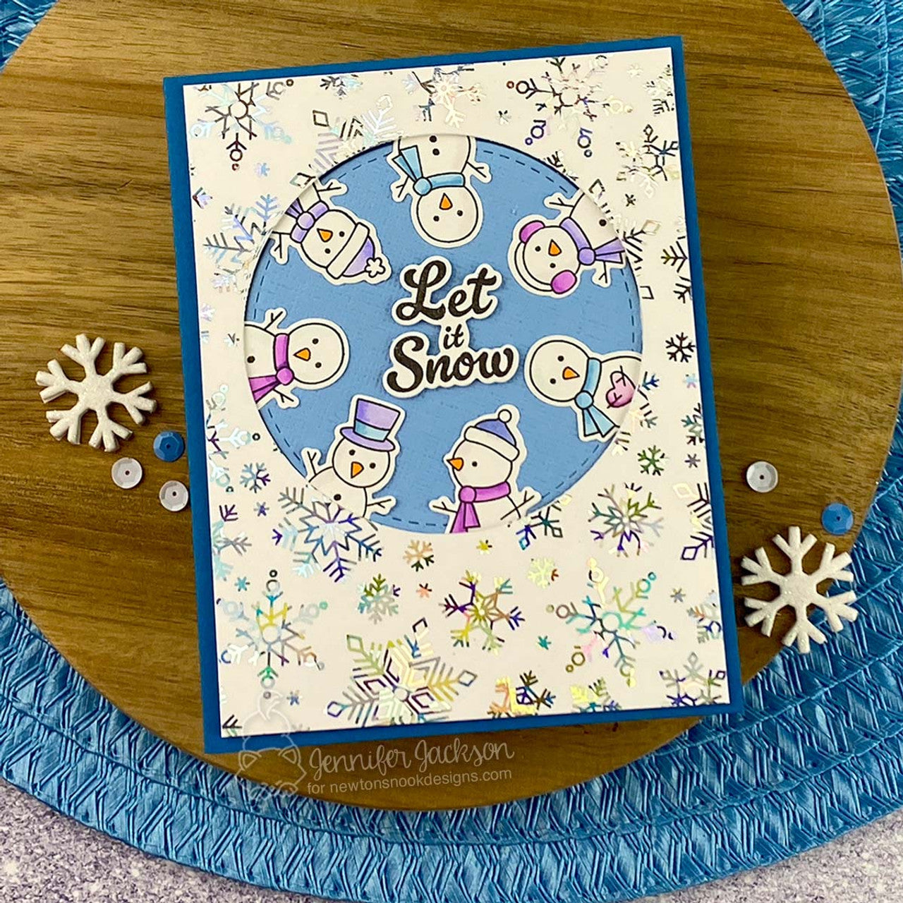 Newton's Nook Designs Falling Snow Toner Card Fronts nn2511tc1 snow
