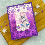 Newton's Nook Designs Falling Snow Toner Card Fronts nn2511tc1 snowflakes