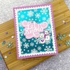 Newton's Nook Designs Falling Snow Toner Card Fronts nn2511tc1 snowman