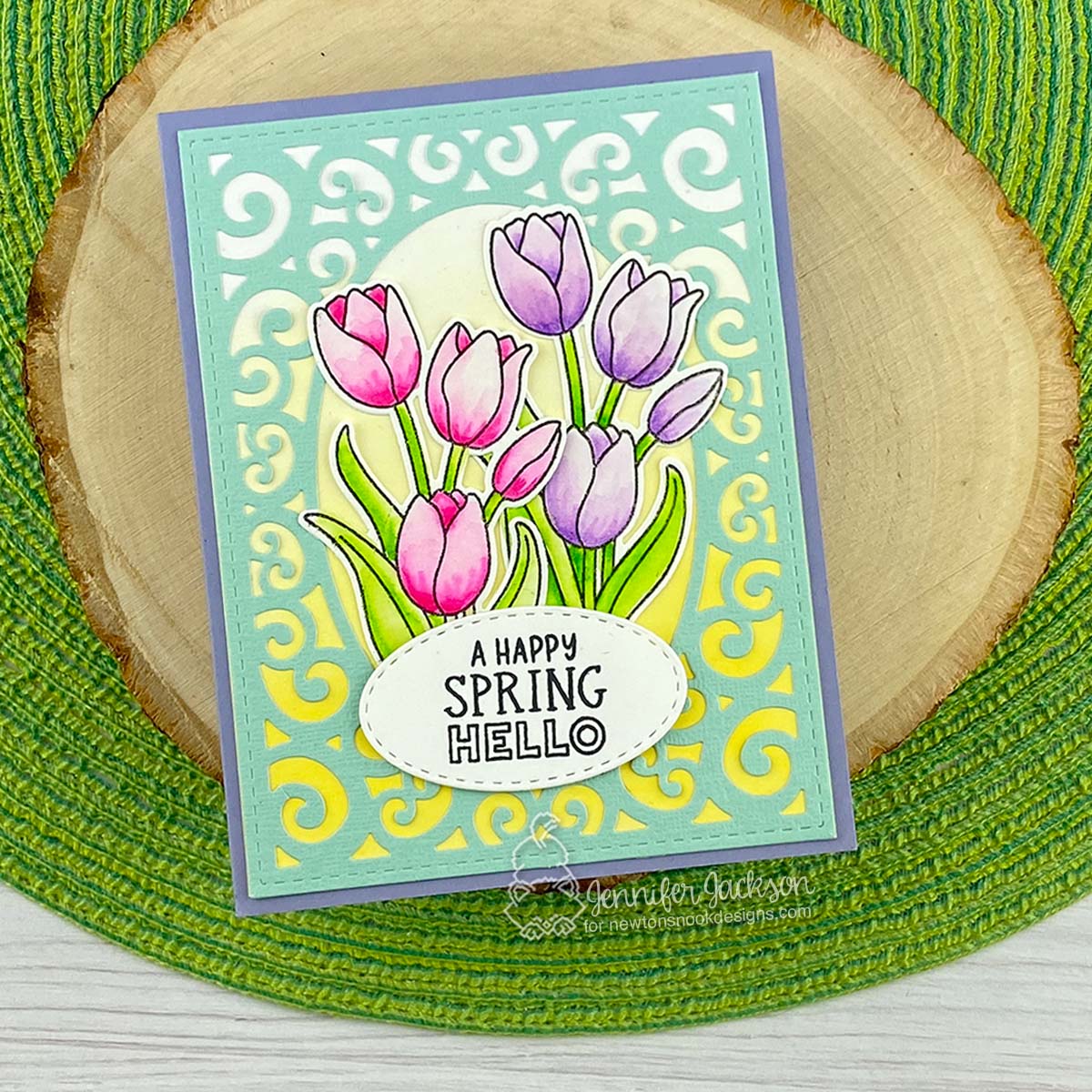 Newton's Nook Designs Filigree Oval Frame Dies nn2503d05 happy spring