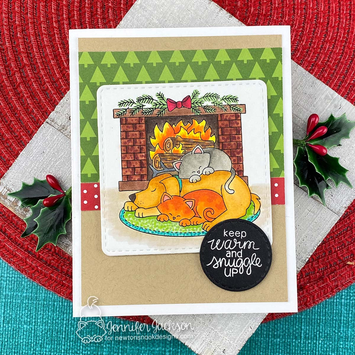 Newton's Nook Designs Fireside Friends Clear Stamps 20161104 snuggle up