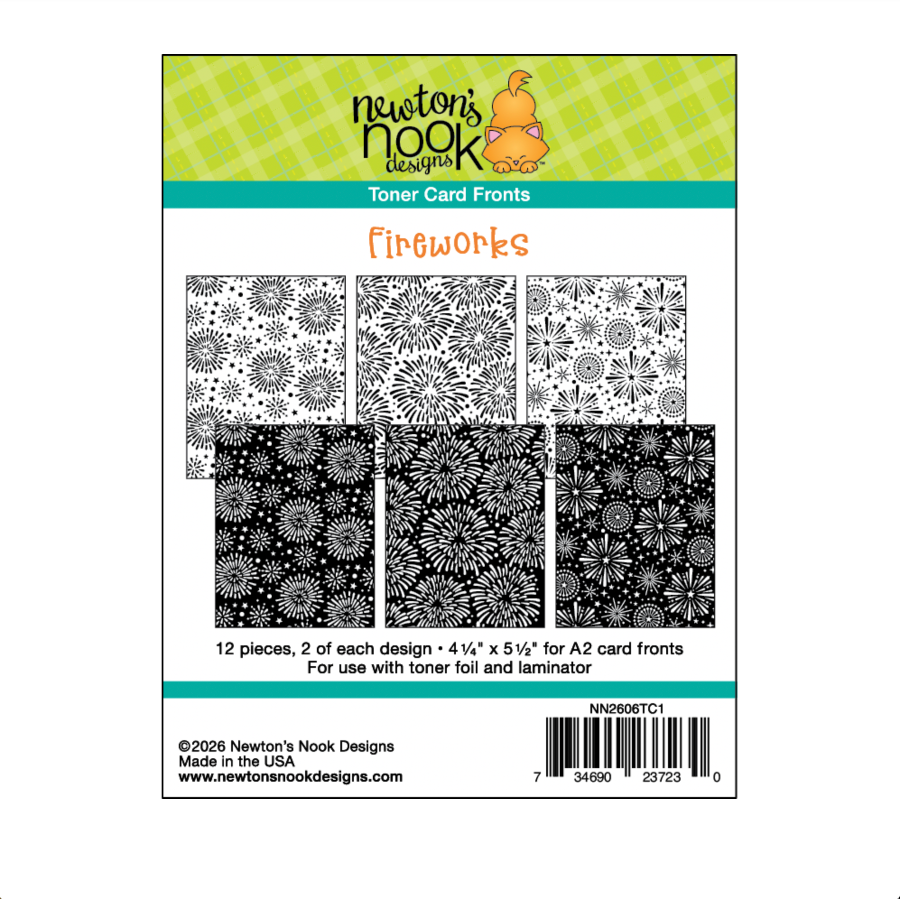 Newton's Nook Designs Fireworks Toner Card Fronts Pack nn2606tc1