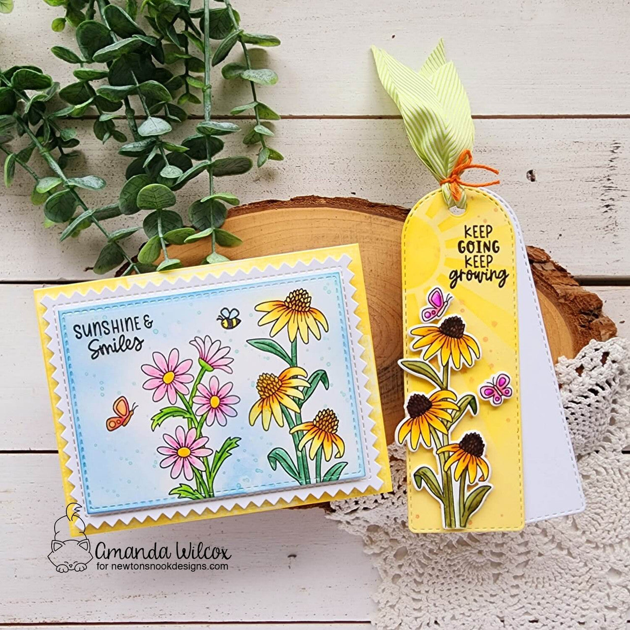 Newton's Nook Designs Floral Delights Clear Stamps nn2404s05* smiles