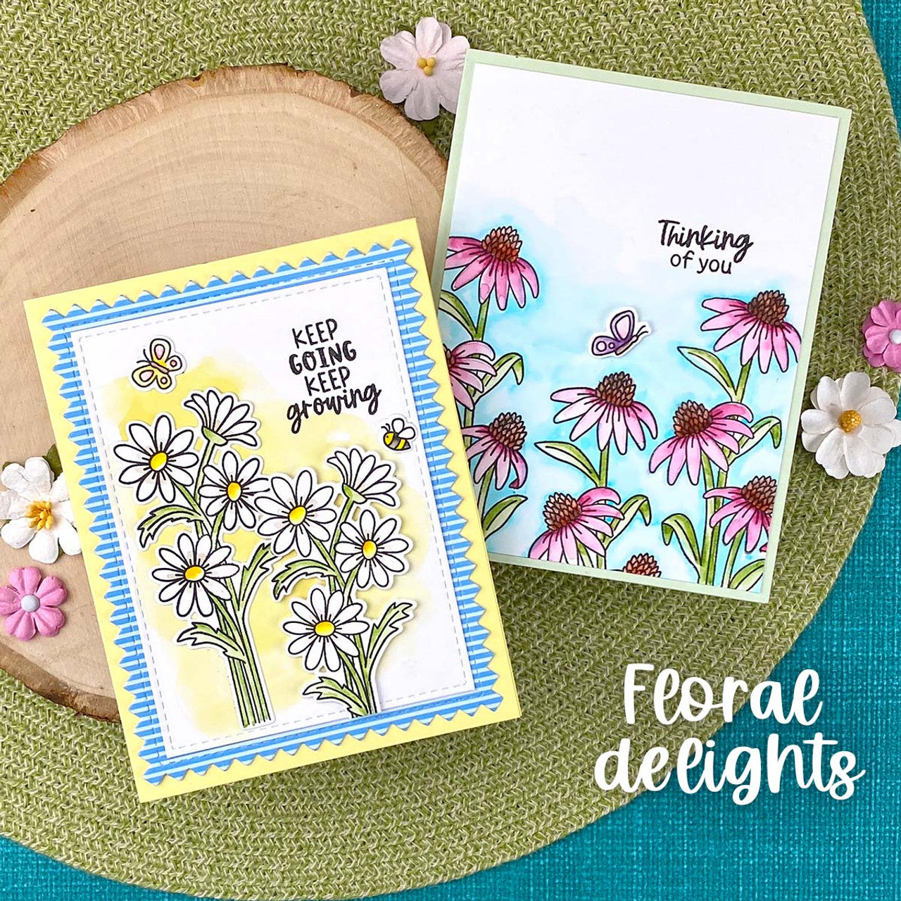 Newton's Nook Designs Floral Delights Clear Stamps nn2404s05* thinking of you