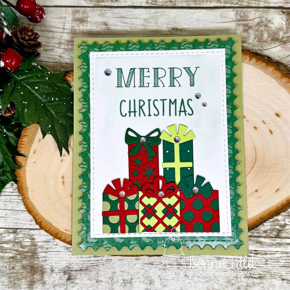 Newton's Nook Designs Gift Builder Dies nn2510d04 merry christmas