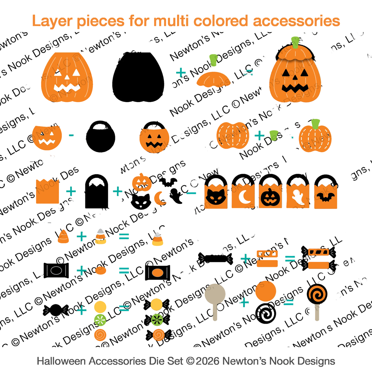 Newton's Nook Designs Halloween Accessories Dies nn2609d03 layering guide