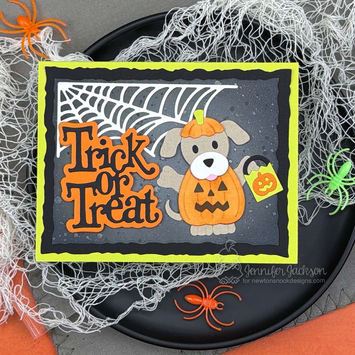 Newton's Nook Designs Halloween Accessories Dies nn2609d03 trick or treat dog card