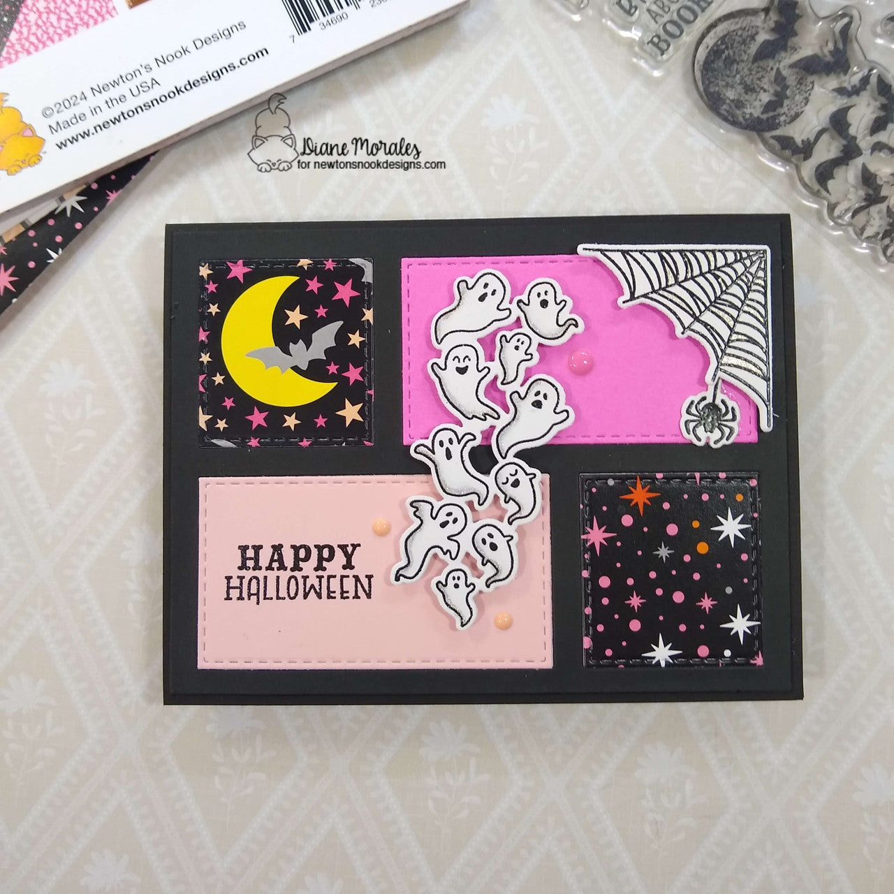 Newton's Nook Designs Halloween Party 6 x 6 inch Paper Pad nn2409p04 stars