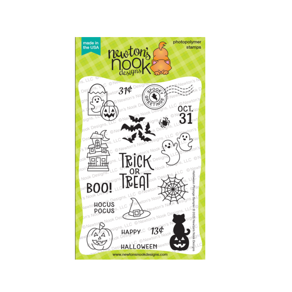 Newton's Nook Designs Halloween Postage Sampler Clear Stamps nn2509s05
