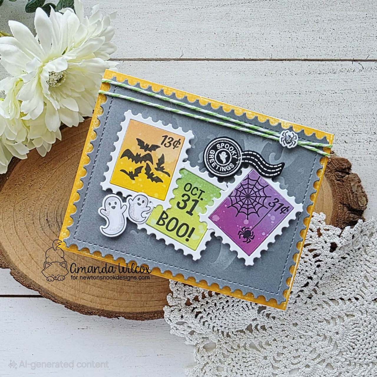 Newton's Nook Designs Halloween Postage Sampler Dies nn2509d05 bats